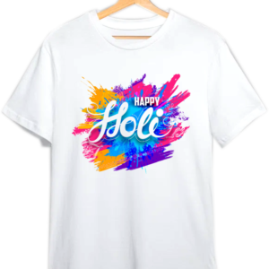 Holi T-Shirt – White Round Neck